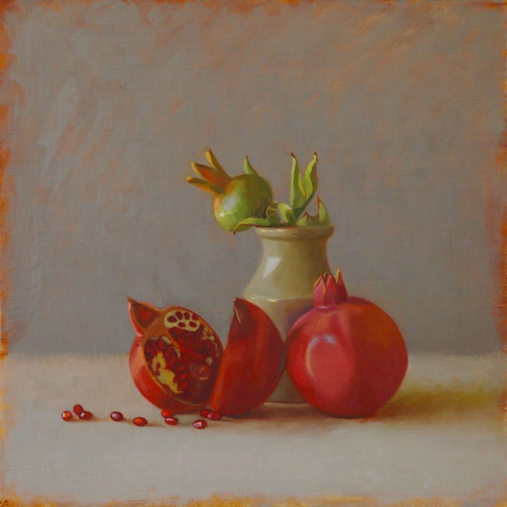 Pomegranates and Jar